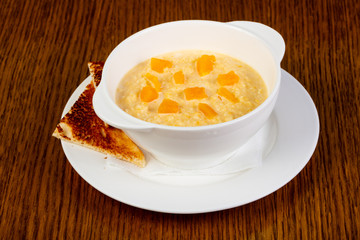 Pumpkin porridge breakfast