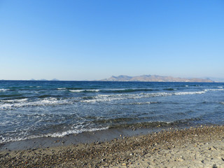 Stürmisches Meer auf Kos in Griechenland