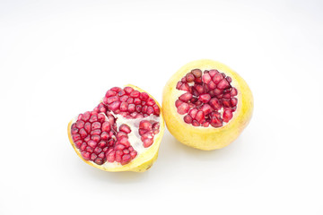Pomegranate isolated on white background