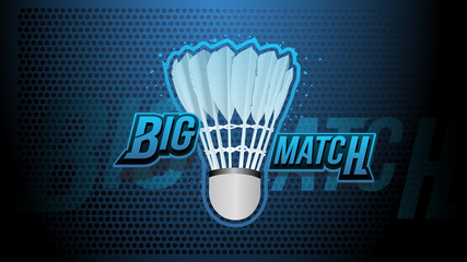 big match announcement badminton tournament in spot lmap glowing background
