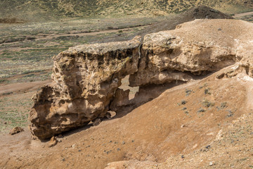 Charyn Canyon Kazakhstan, nature reserve, bizarre rocks and slopes