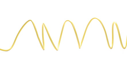 Yellow cables isolated on white background