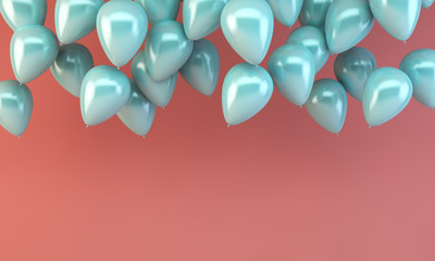 floating blue balloons © MclittleStock