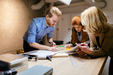 Group of designer working on project