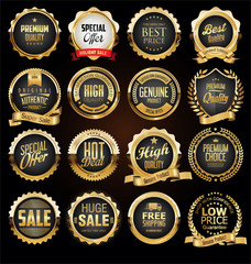 Retro vintage badges and labels collection