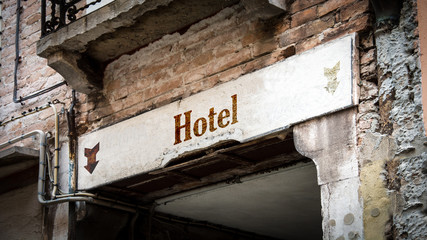 Fototapeta premium Schild 383 - Hotel