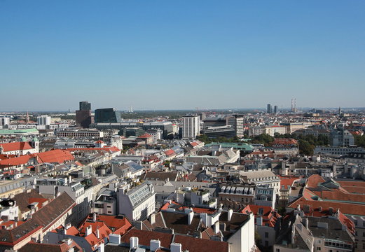 View Over Vienna city from St Stephan's Cathedral