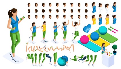 Isometrics create your athlete, a large set of emotions, hand gestures, foot movements, products and dumbbells lifestyle. To create your character