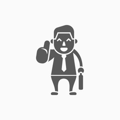businessman icon, like vector
