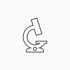 microscope icon, scope vector