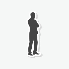 Businessman silhouette sticker