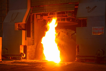 steel mills converter flame