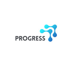 Vector logo design template for business. Progress. Arrow sign.