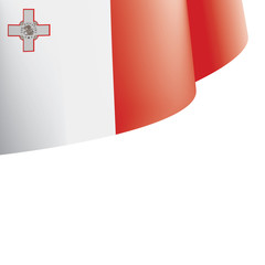 Malta flag, vector illustration on a white background