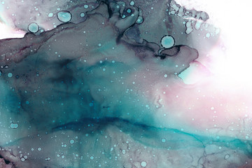 Fototapeta premium Hand painted ink texture. Abstract background.