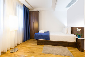 Interior of a hotel bedroom