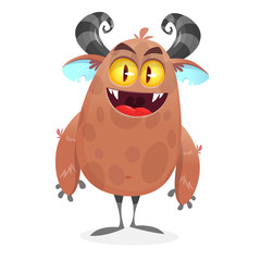 Cute cartoon monster yeti. Vector bigfoot character
