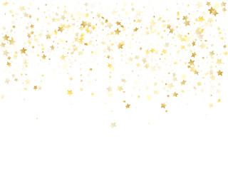 Magic gold sparkle texture vector star background.