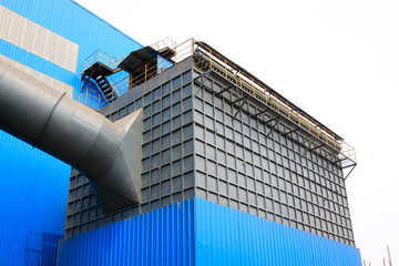 Fototapeta premium Blue plant and pipeline