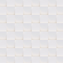 Seamless 3D pattern made of white and beige geometric shapes, creative background or wallpaper surface made of light and shadow. Futuristic decorative abstract texture design, simple graphic elements
