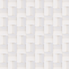 Seamless 3D pattern made of white and beige geometric shapes, creative background or wallpaper surface made of light and shadow. Futuristic decorative abstract texture design, simple graphic elements
