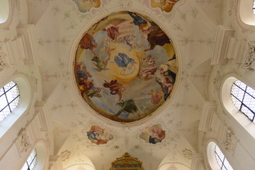 Deckenansicht  Schlosskirche Insel Mainau 