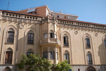 Fototapeta na wymiar Palermo, Italy - September 11, 2018 : Ancient building in Palermo