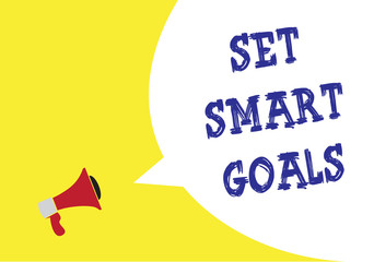 Conceptual megaphone showing Set Smart Goals.