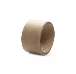 Empty cardboard roll isolated on white background