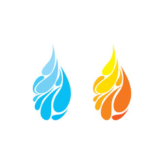 Water drop  and fire