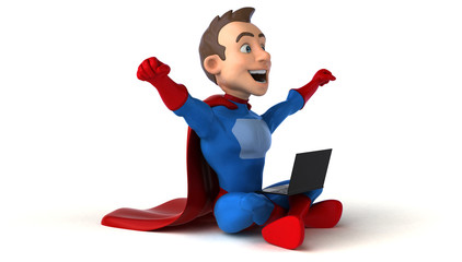 Superhero coding - 3D Illustration © Julien Tromeur