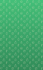 Green seamless pattern for Christmas and New Year decoration.