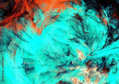 Abstract Painting Psychedelic Color Background Bright