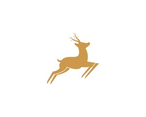 Fototapeta na wymiar Deer silhouette logo vector