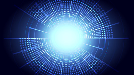 Abstract blue light and shade creative technology background. Vector illustration.