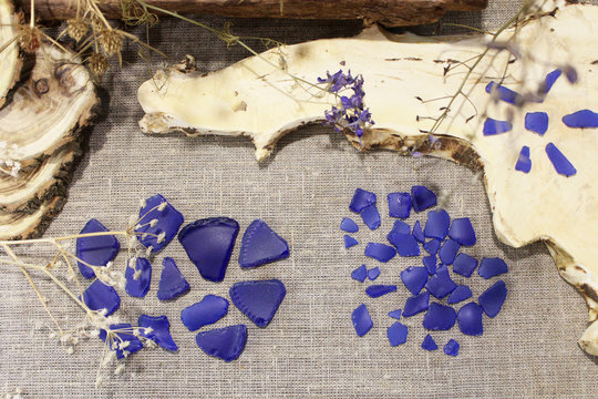 Blue sea glass