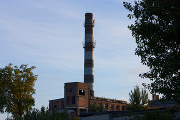 chimney of factory