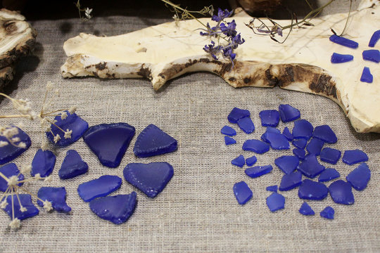 Blue sea glass