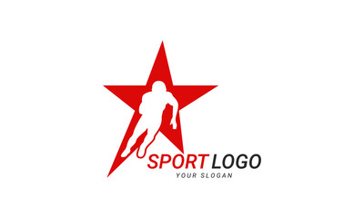 American Football Logo.  Sport Star Logo. Modern logo design template for a sport team. 