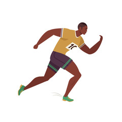 Jogging person. Runner in motion. Running men sports background. People runner race, training to marathon, jogging and running illustration.