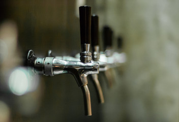 craft beer tap on wall