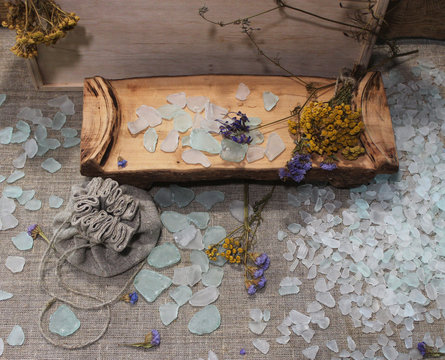 White sea glass