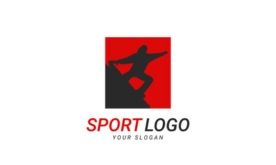 Snowboarding logo.  Modern logo design template for a sport team.