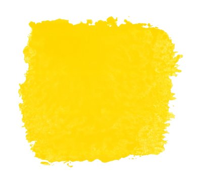 Handgemalte Farbfläche mit gelber Farbe