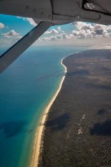 Cesna view pacific tropical Beach, Hervey Bay, Australia