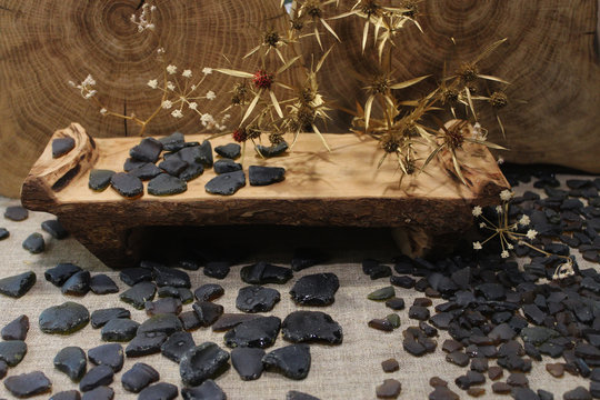 Brown sea glass