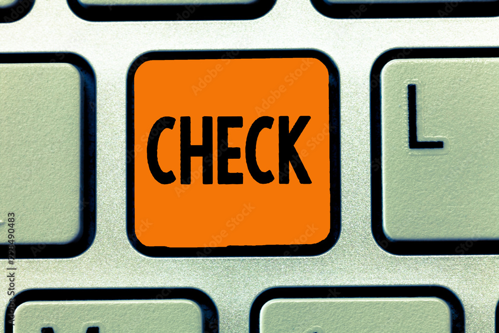 Aufkleber handwriting text writing check. concept meaning mark click on a box in order to select a particular 