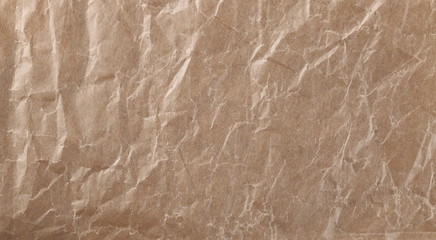 Wrinkly cardboard paper background and texture