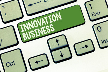 Word writing text Innovation Business. Business concept for Introduce New Ideas Workflows Methodology Services.