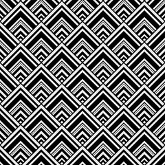 Seamless background for your designs. Modern vector black and white ornament. Geometric abstract pattern